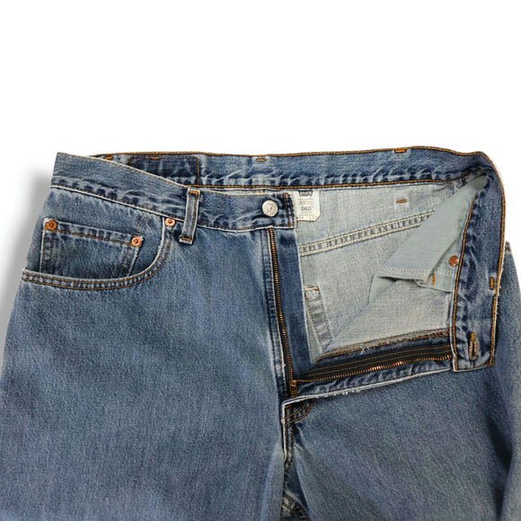 Levi’s 560 Comfort-Fit Taper Jean W34 L32 Dark Stonewash Loose Baggy Y2K Vintage - Picture 5 of 10